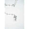 Crystal & Pearl Cross Pendant Necklace in Silver - La Jolla