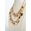 Baroque Inspired Heart Charm Necklace - La Jolla