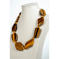 Authentic Golden Tiger´s Eye Statement Necklace - La Jolla