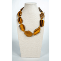 Authentic Golden Tiger´s Eye Statement Necklace - La Jolla