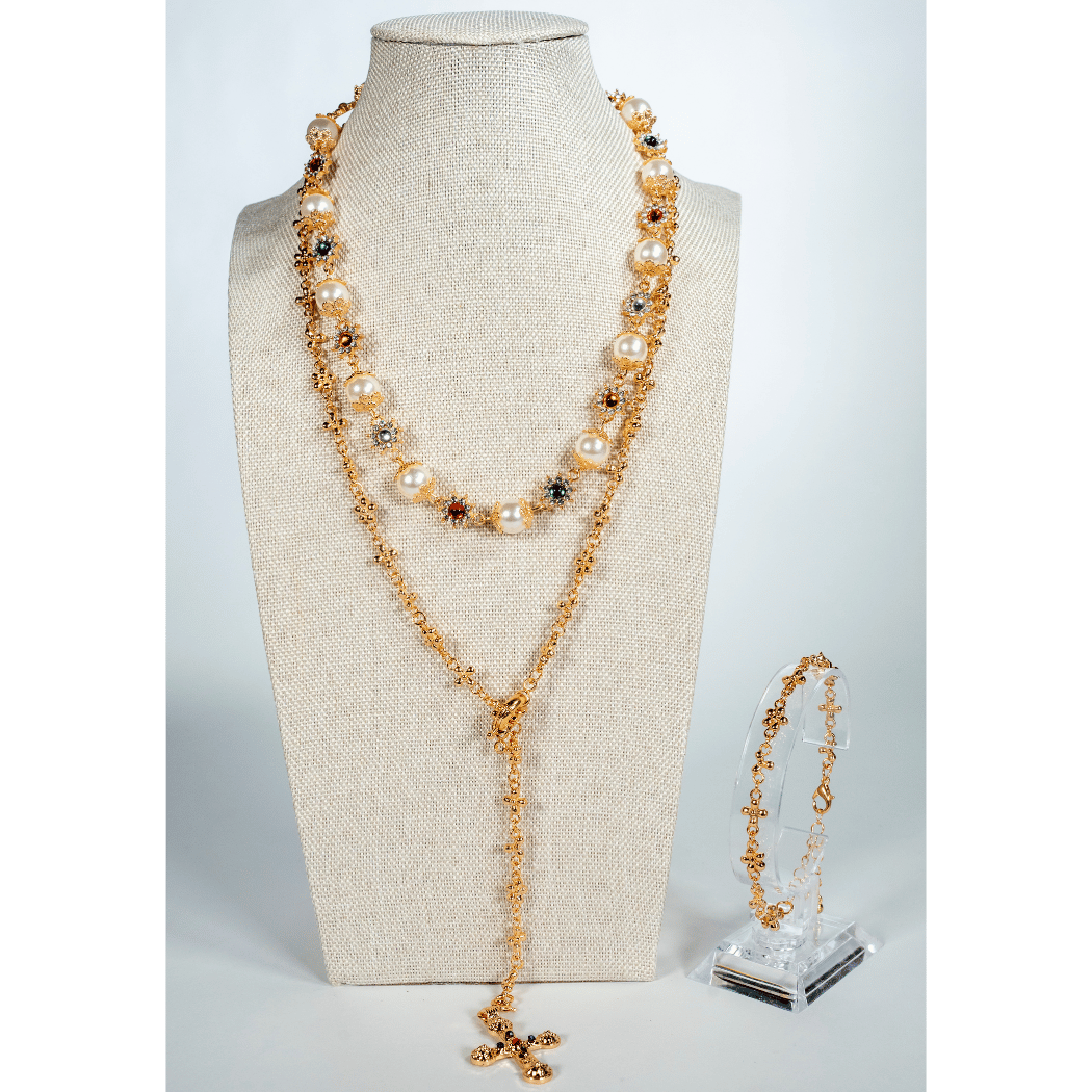 Lace Bracelet in Golden Tone - La Jolla