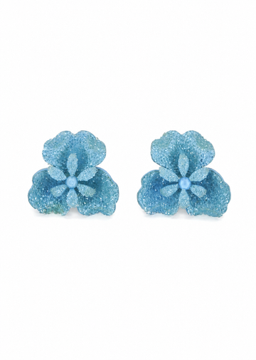 Azahar – Ice Blue | Swarovski Crystal Flower Stud Earrings