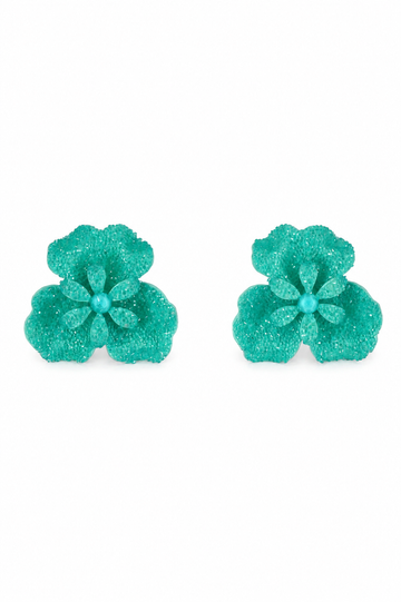 Azahar – Turquoise | Swarovski Crystal Flower Stud Earrings