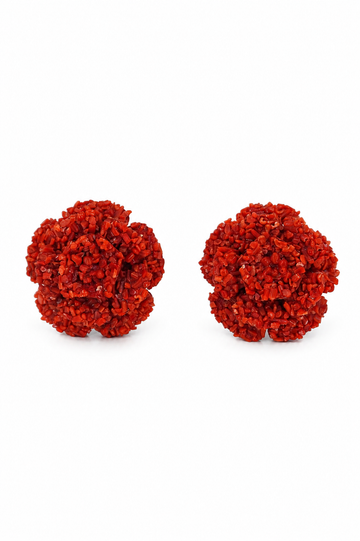 Romería | Authentic Mediterranean Coral Stud Earrings