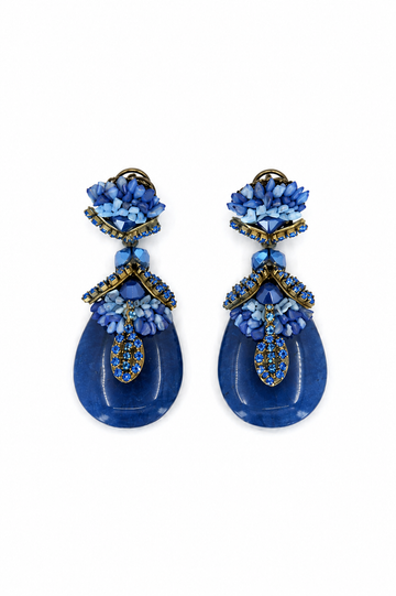 Levante | Mother of pearl & natural stone statement earrings