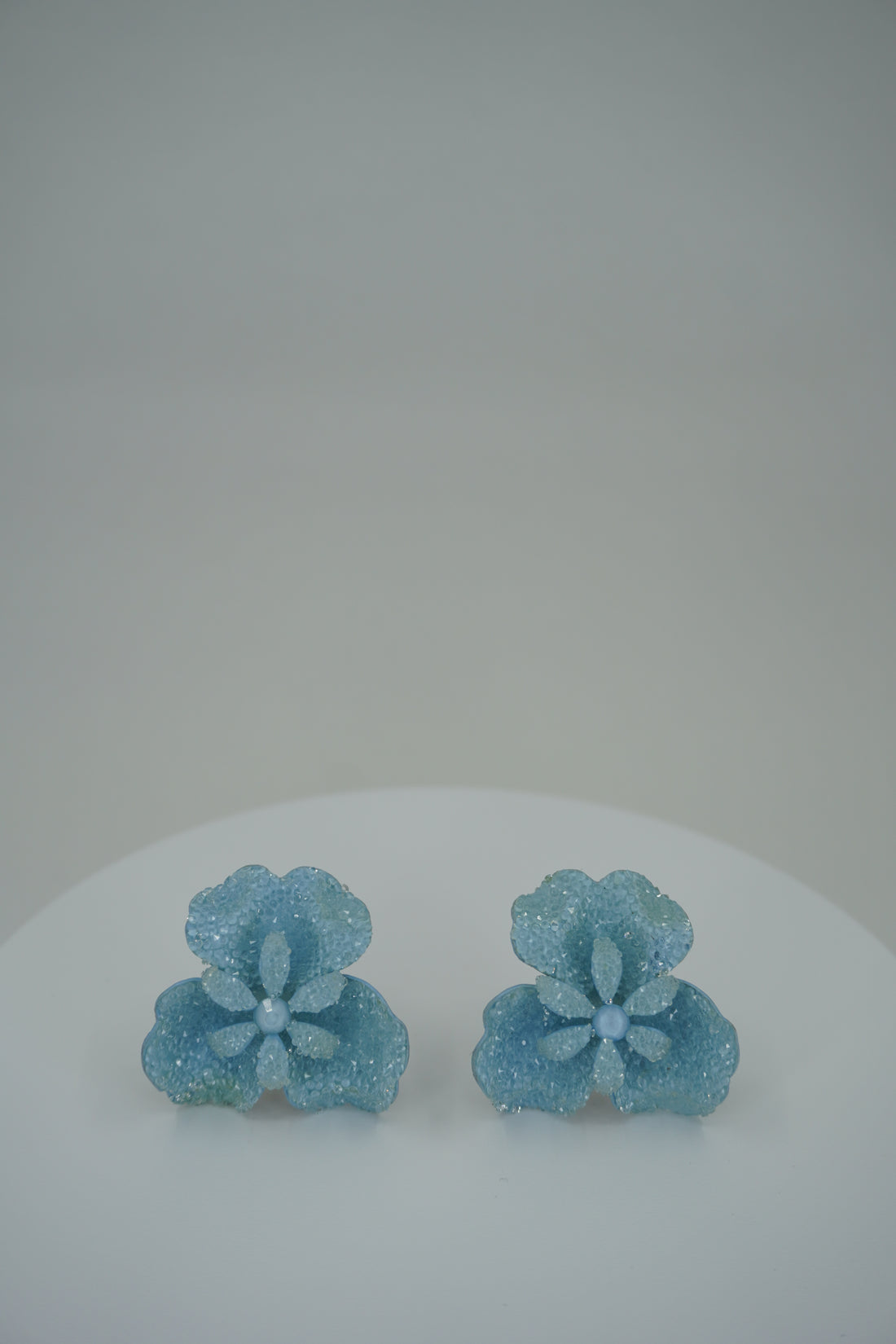 Azahar – Ice Blue | Swarovski Crystal Flower Stud Earrings