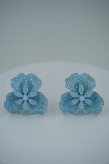 Azahar – Ice Blue | Swarovski Crystal Flower Stud Earrings