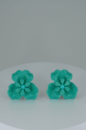 Azahar – Turquoise | Swarovski Crystal Flower Stud Earrings