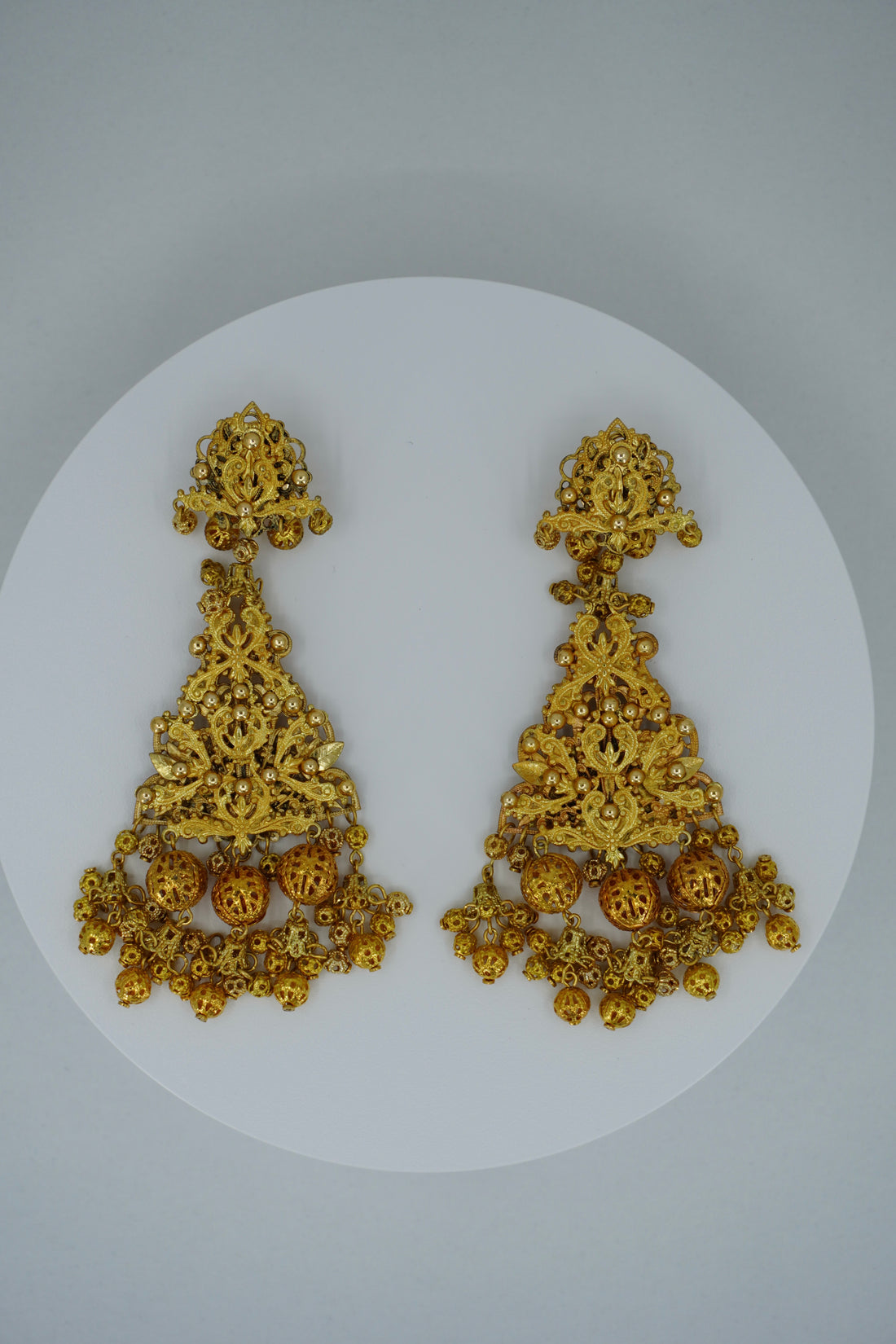Alhambra | Gold-Plated Filigree Long Earrings