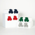 Swarovski Crystal Blossom Studs in Red - La Jolla