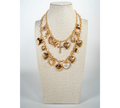 Baroque Inspired Heart Charm Necklace - La Jolla