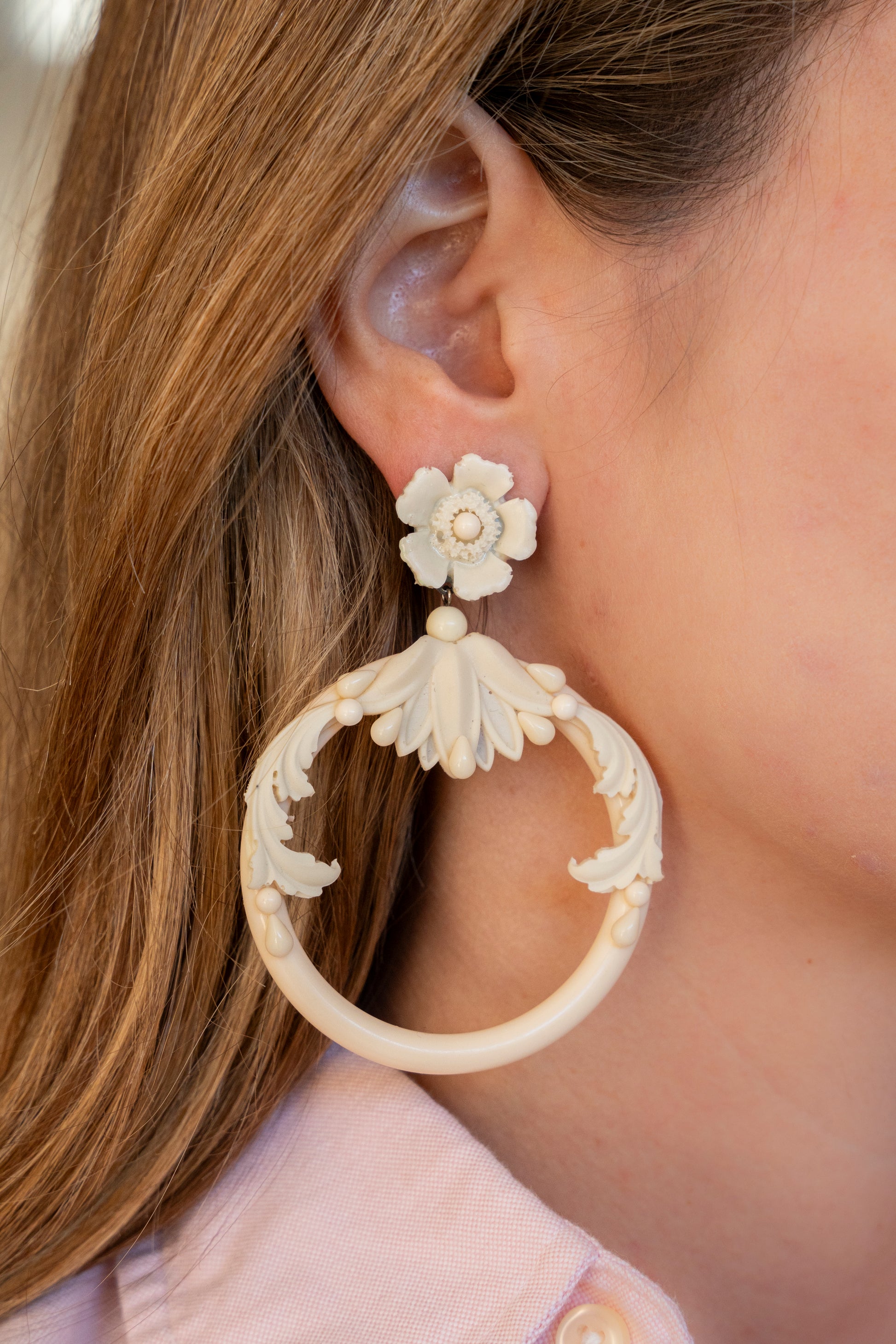 Ivory Resin Hoops - La Jolla