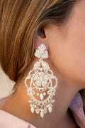 Mother Of Pearl Chandelier Earrings - La Jolla