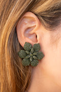 Swarovski Crystal Petal Studs in Green - La Jolla