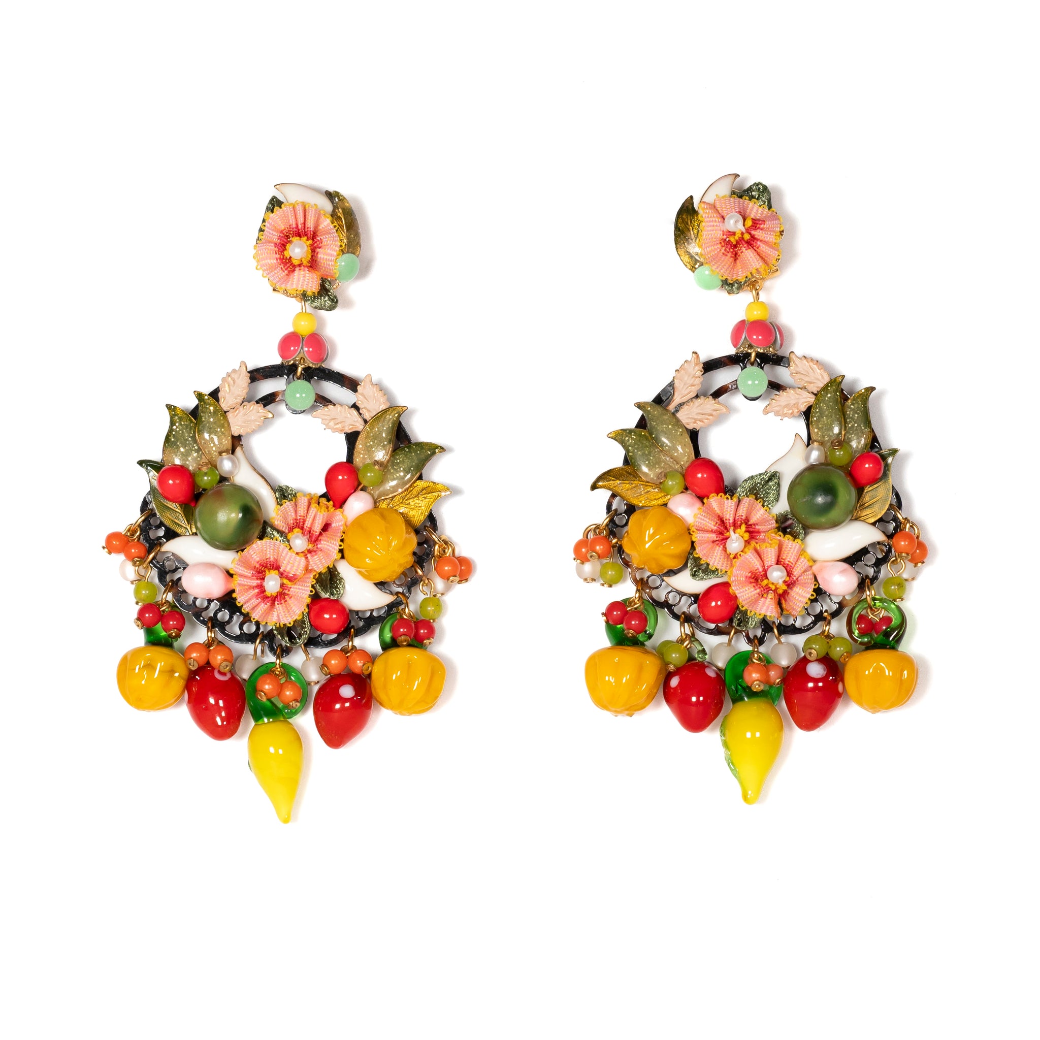 Tropical Hoop Earrings - La Jolla