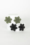 Swarovski Crystal Petal Studs in Green - La Jolla