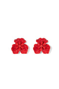 Swarovski Crystal Blossom Studs in Red - La Jolla