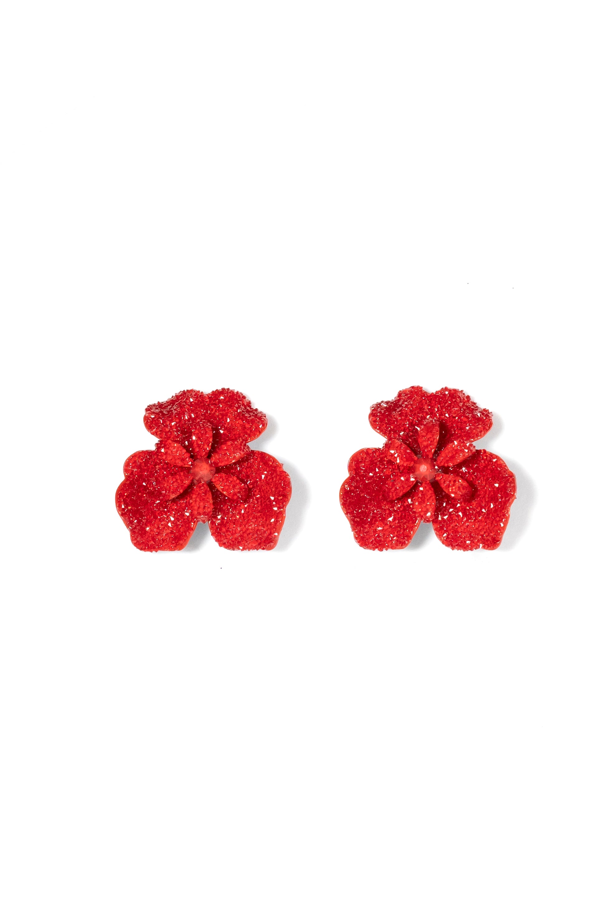 Swarovski Crystal Blossom Studs in Red - La Jolla
