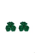 Swarovski Crystal Blossom Studs in Green - La Jolla
