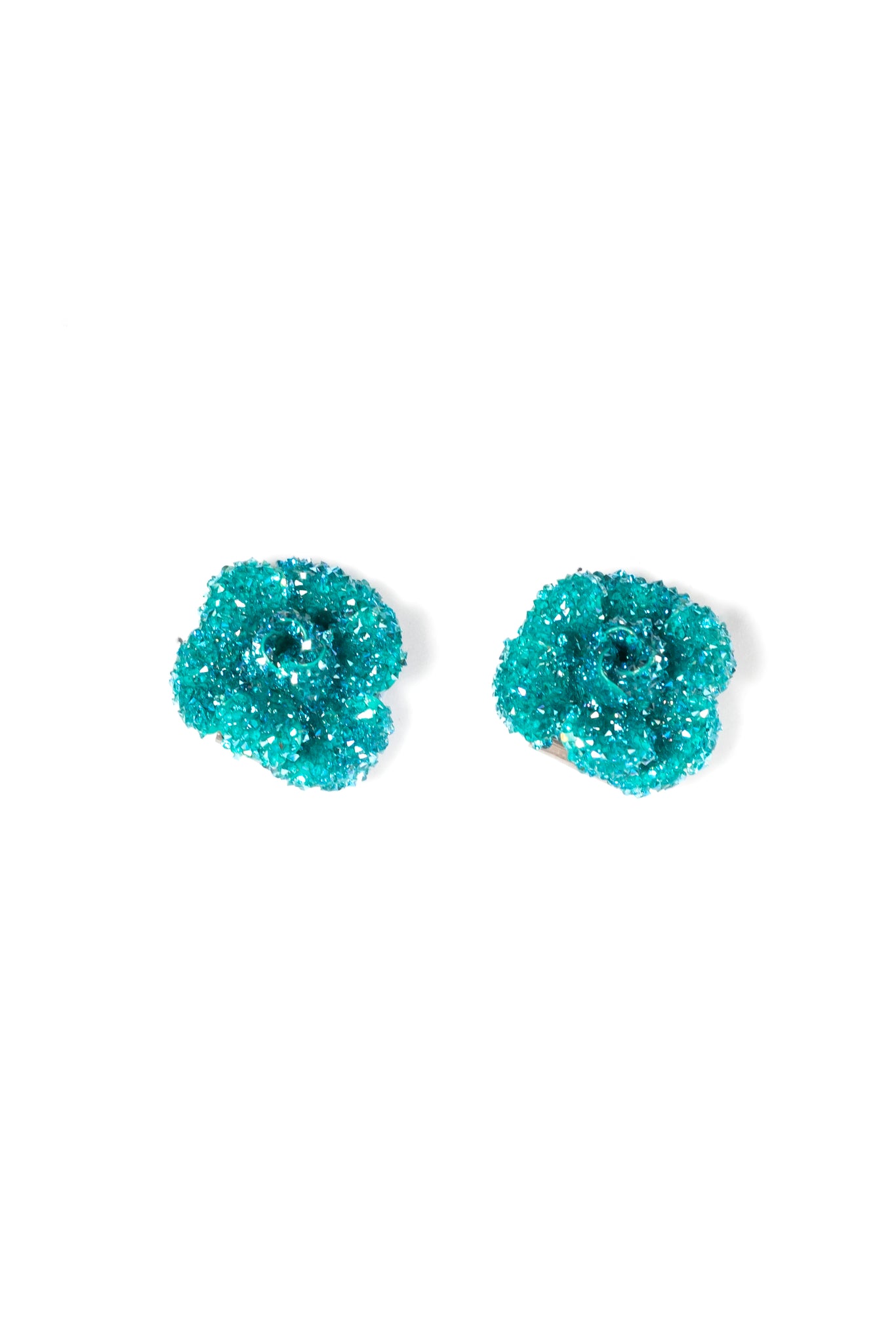 Swarovski Stud Flower Earrings in Blue - La Jolla