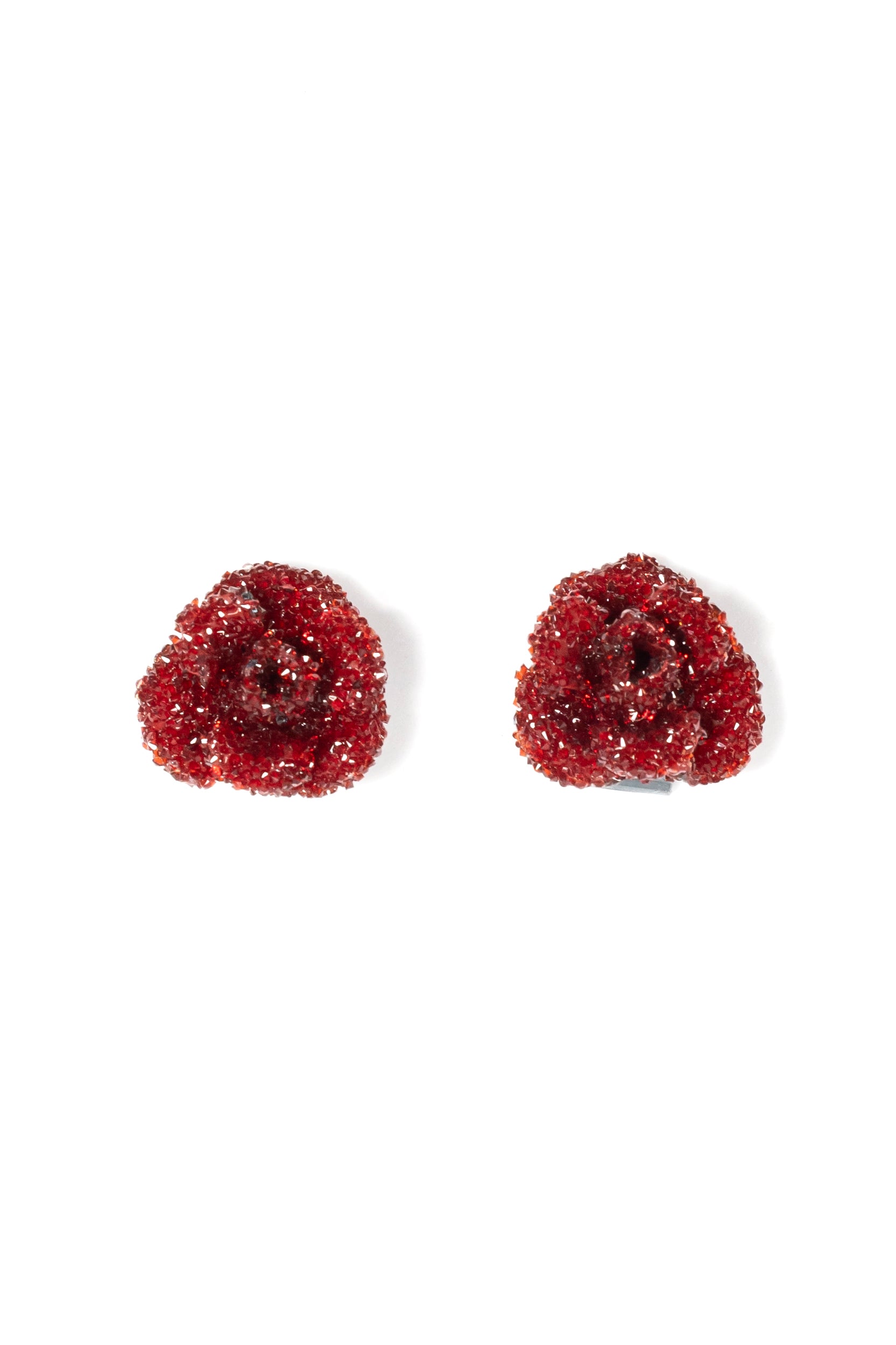 Swarovski Stud Flower Earrings in Burgundy - La Jolla